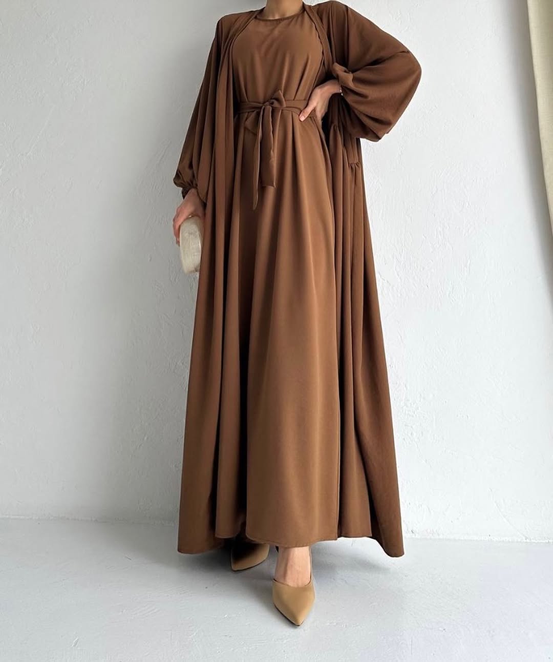 عباية تركية 2 في 1  أناقة تركية بلمسة جزائرية! 🇹🇷👗🔥 - Image 3